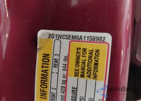 2010 Chevrolet Impala Ltz from USA, damaged, VIN 2G1WC5EM6A1158982